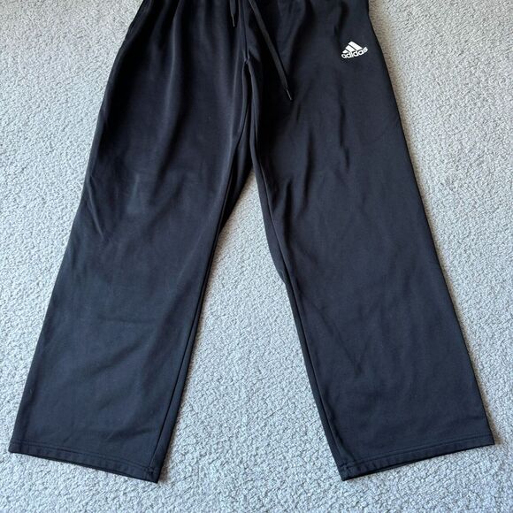 NEW Adidas Pants Mens Extra Large Black Sweat‎ Joggers Aeroready Athletic Fleece - Picture 6 of 16
